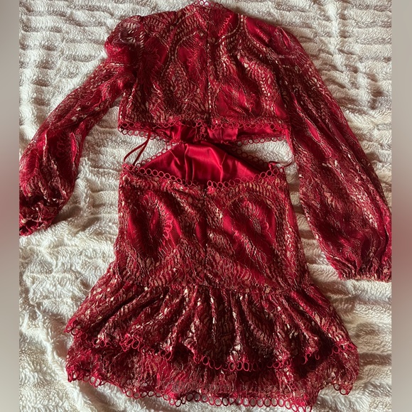 Red & Gold Dress - Large - Picture 4 of 4